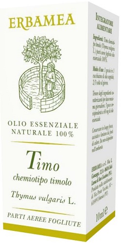 Timo chemiotipo timolo OLIO ESSENZIALE NATURALE PARTI AEREE FOGLIUTE 10 ml